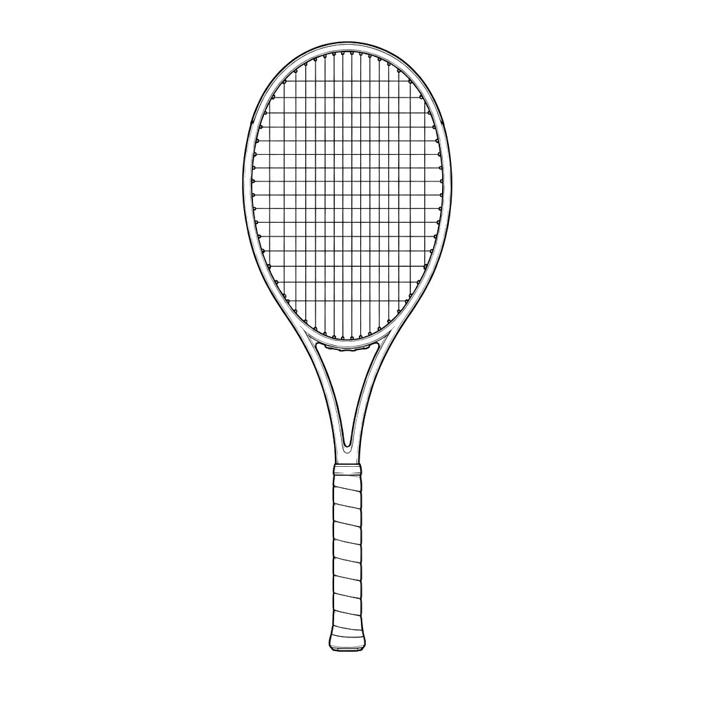 Tennis racquet, thin