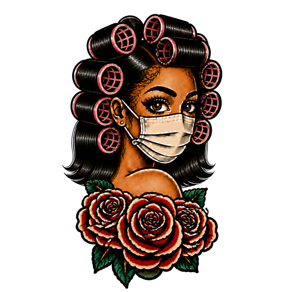 Women wearing a mask