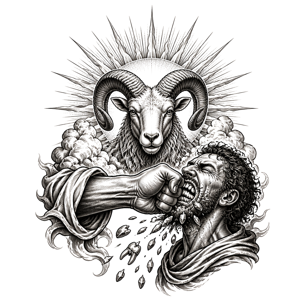 Aries lord! Deliver me, my god! Strike all my enemies on the jaw; break the teeth of the wicked 
Psalms 3:7


Sun shine in background