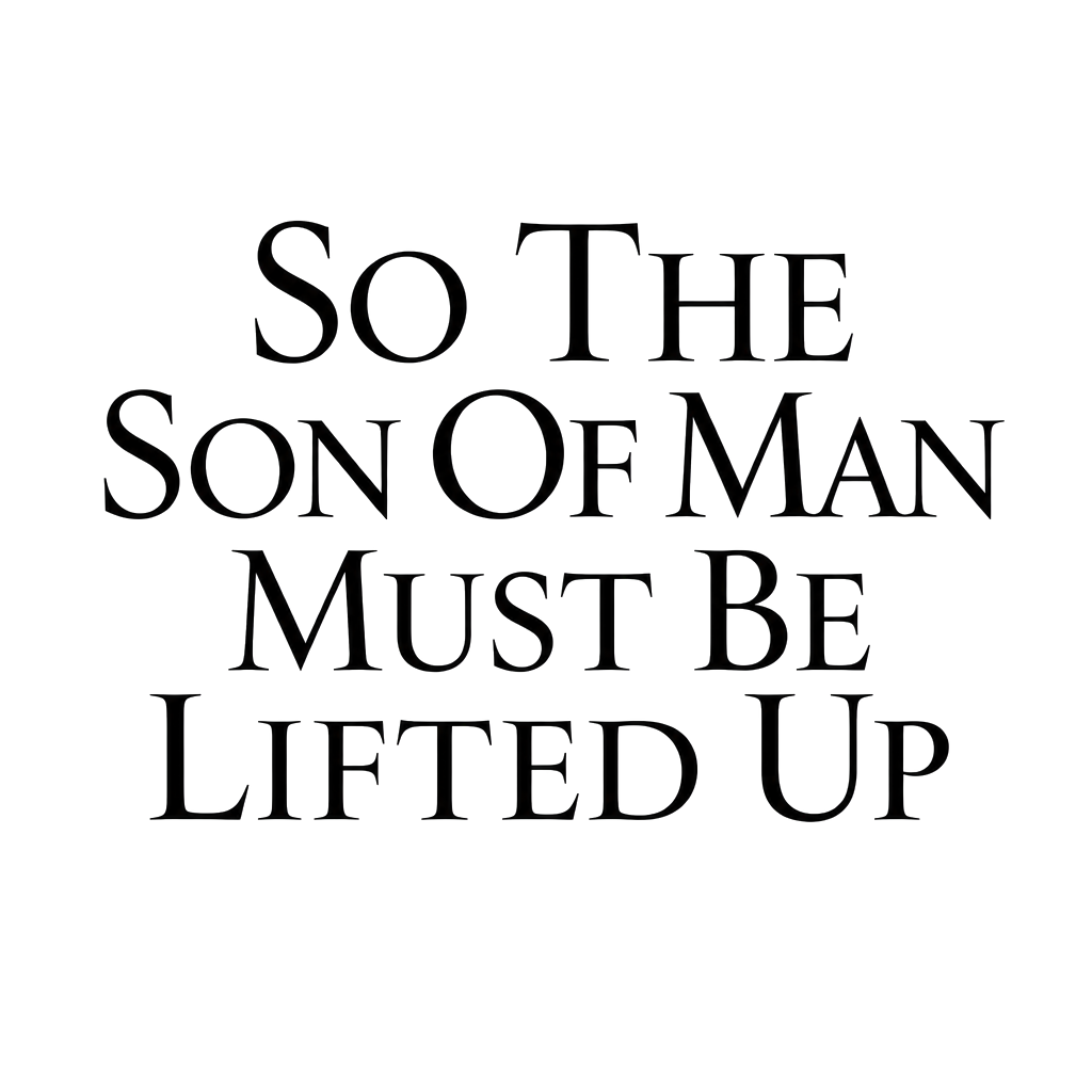 So The Son Of Man Must Be Lifted Up