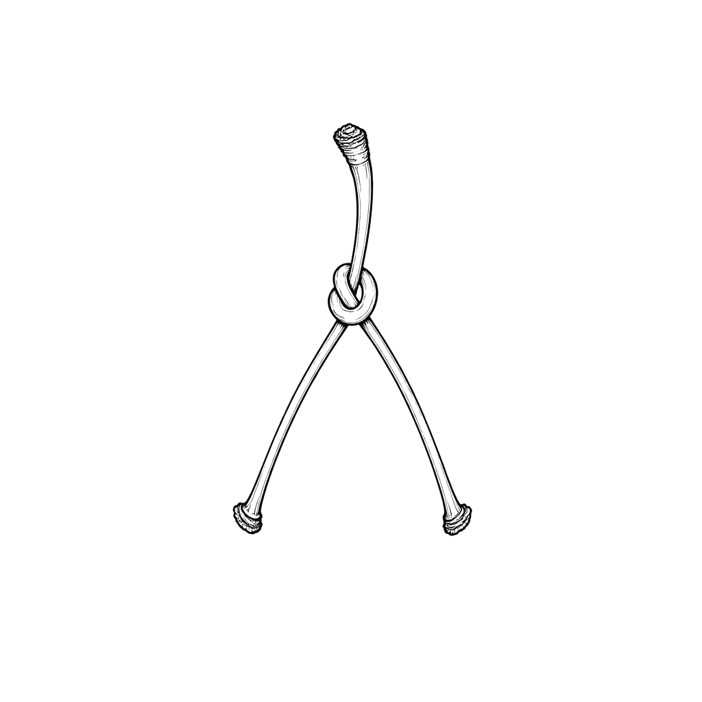 A cherry stem tied in a single knot