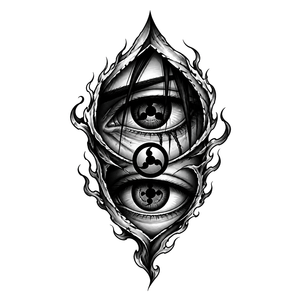 mangekyou sharingan itachi nur auge und sharingan schwarz weiss