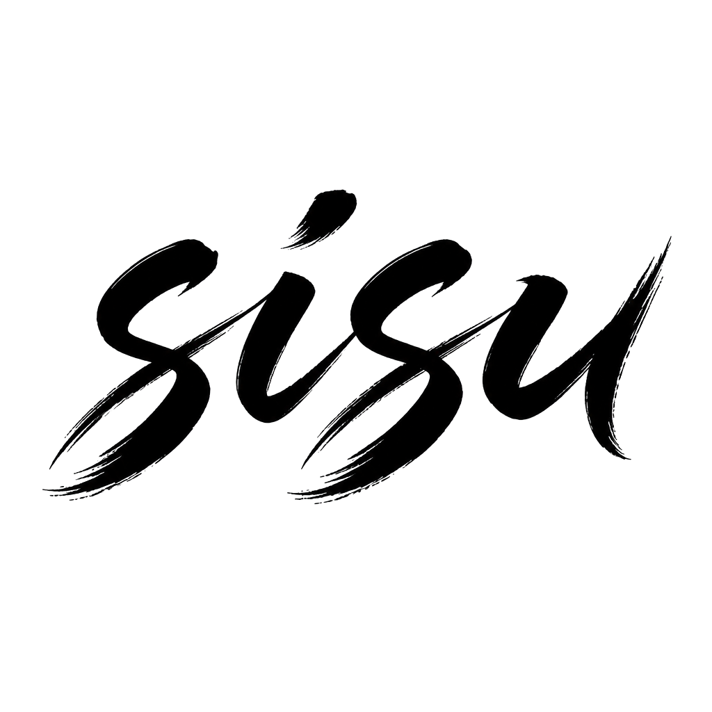 The word "sisu" in bold brush calligraphy
