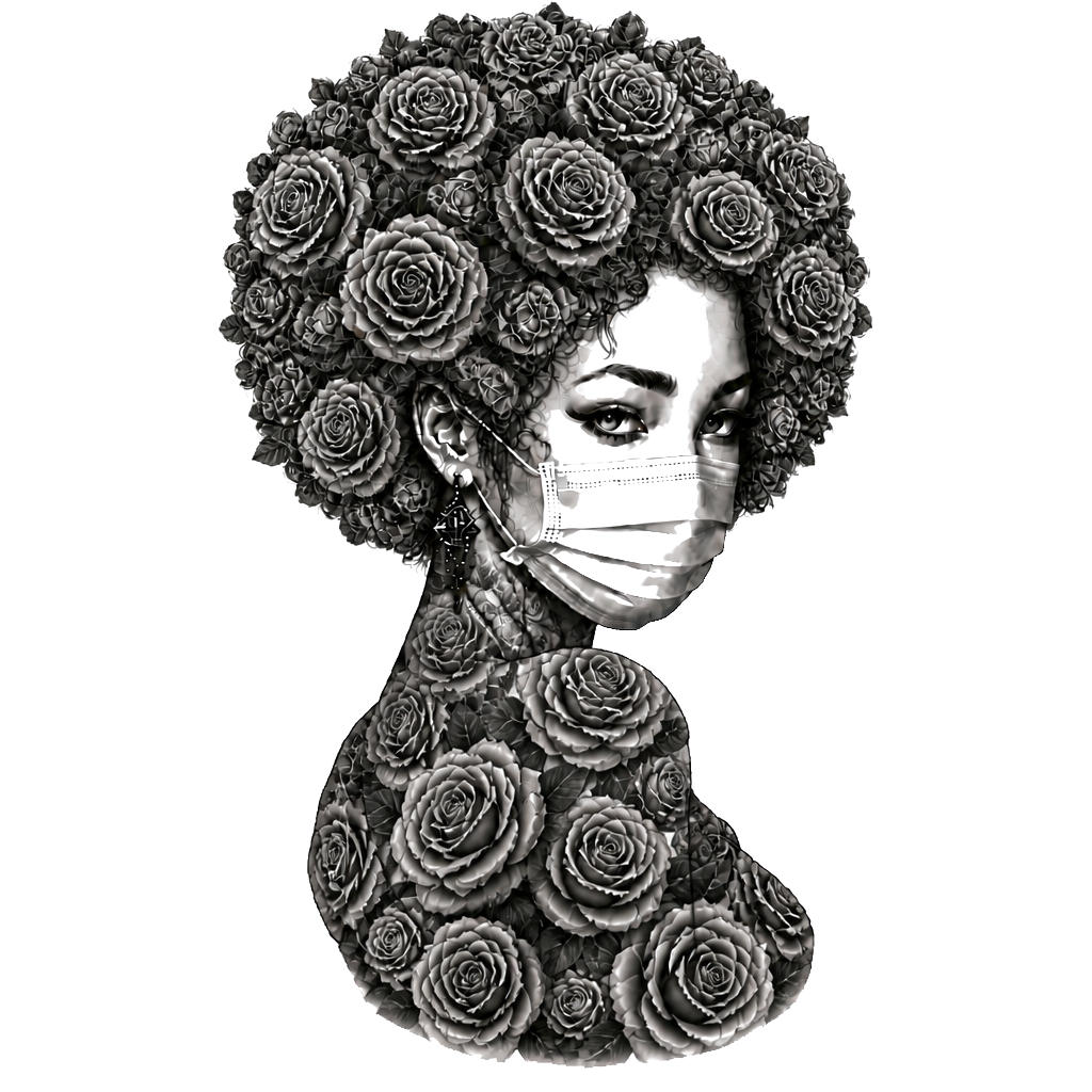 Women wearing a mask