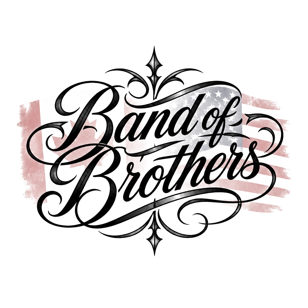 ‘Band of Brothers’ in cursive writing