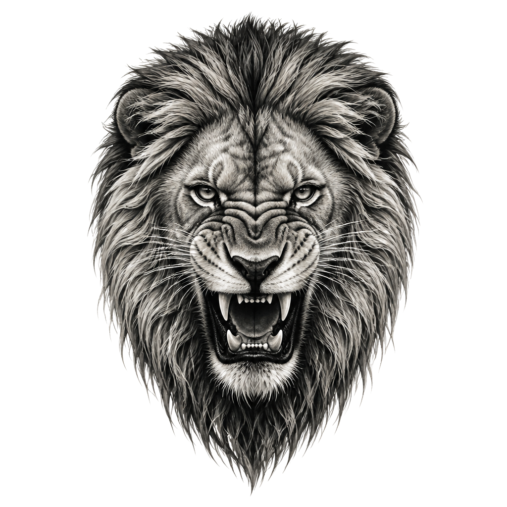 Fierce lion