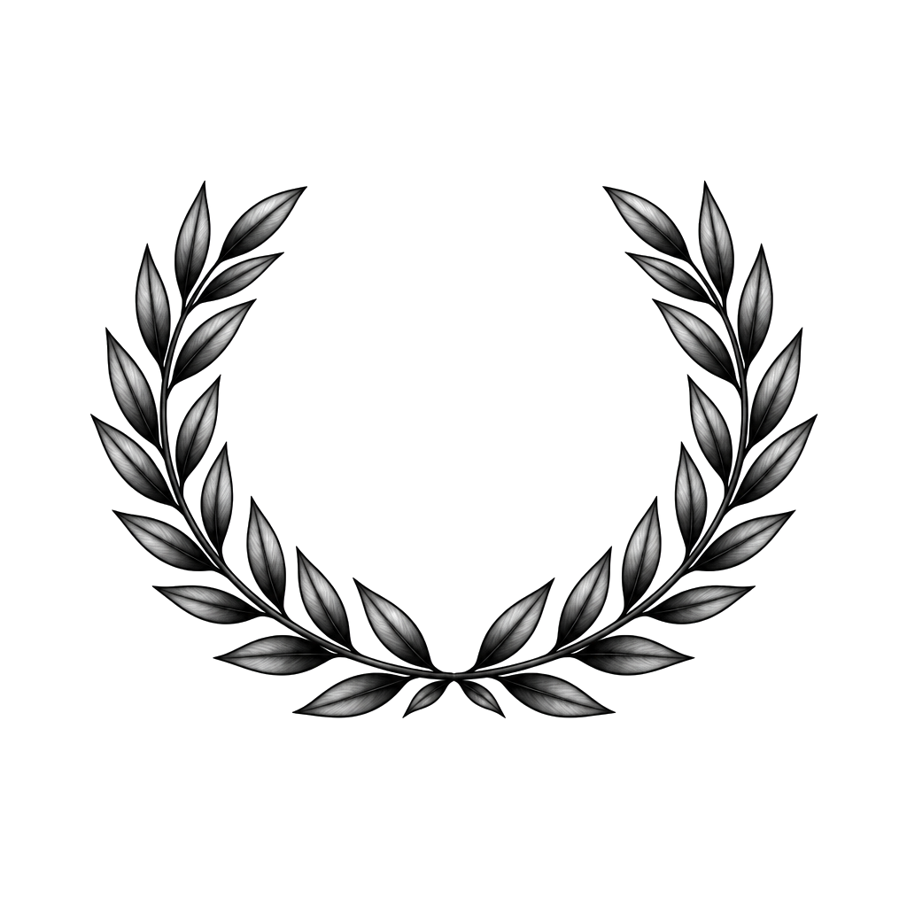 Laurel wreath on neck