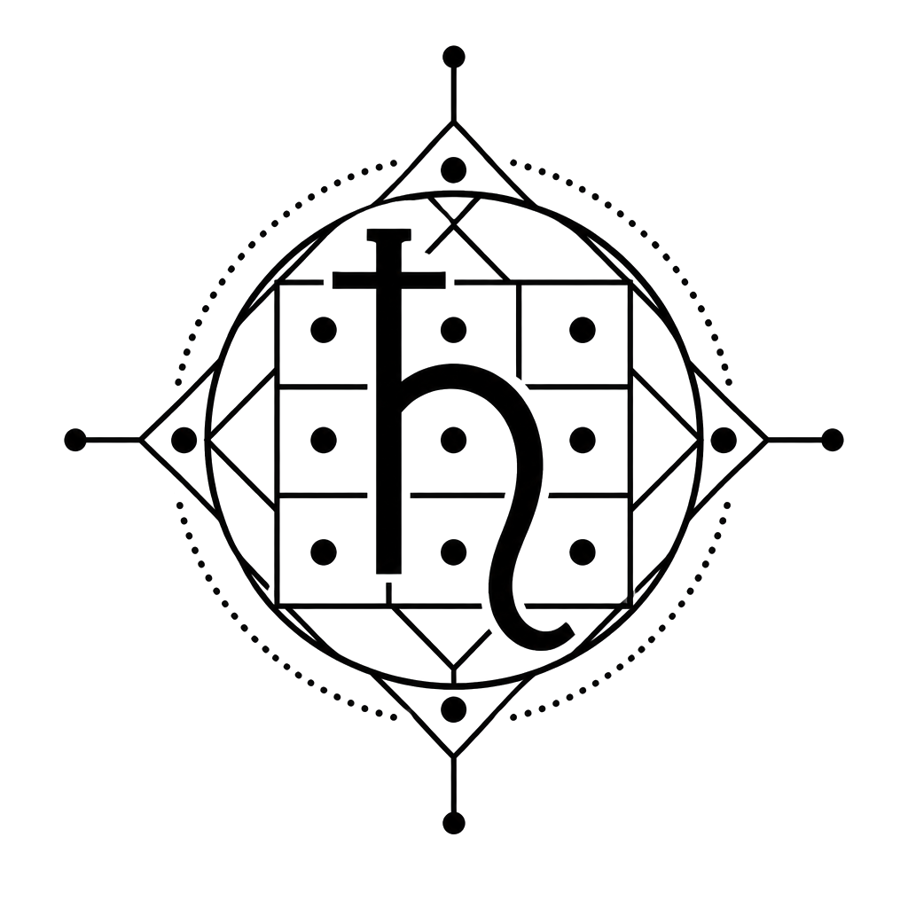 A Saturn sigil drawn over its magic square