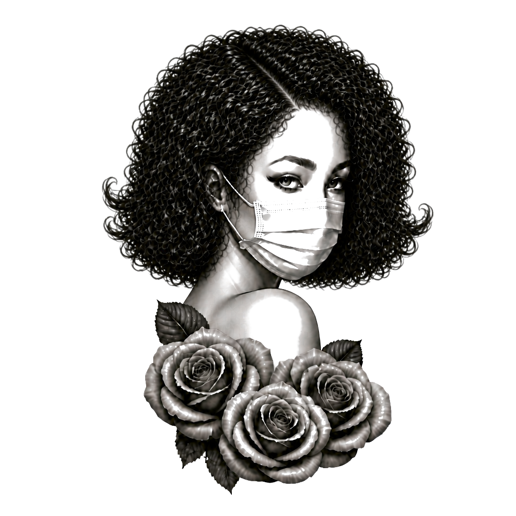 Women wearing a mask