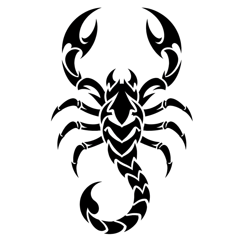 A scorpion with hooked black claws