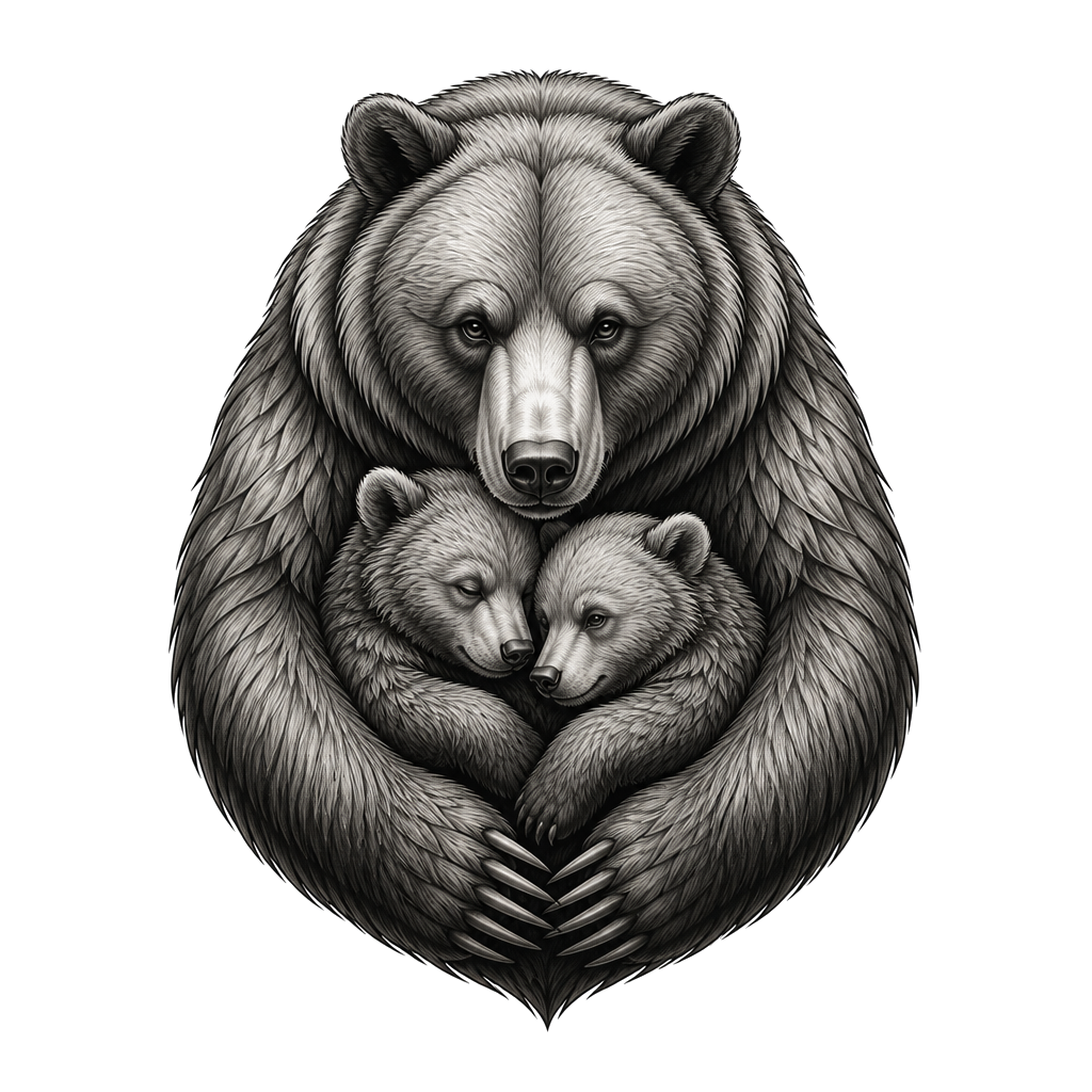 A bear that resembles family protection