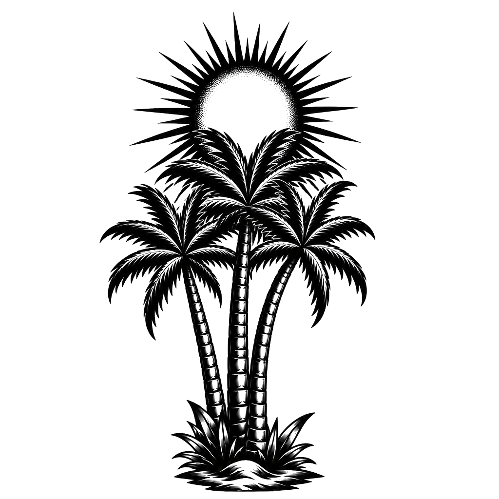Palm trees to cover up a shamrock