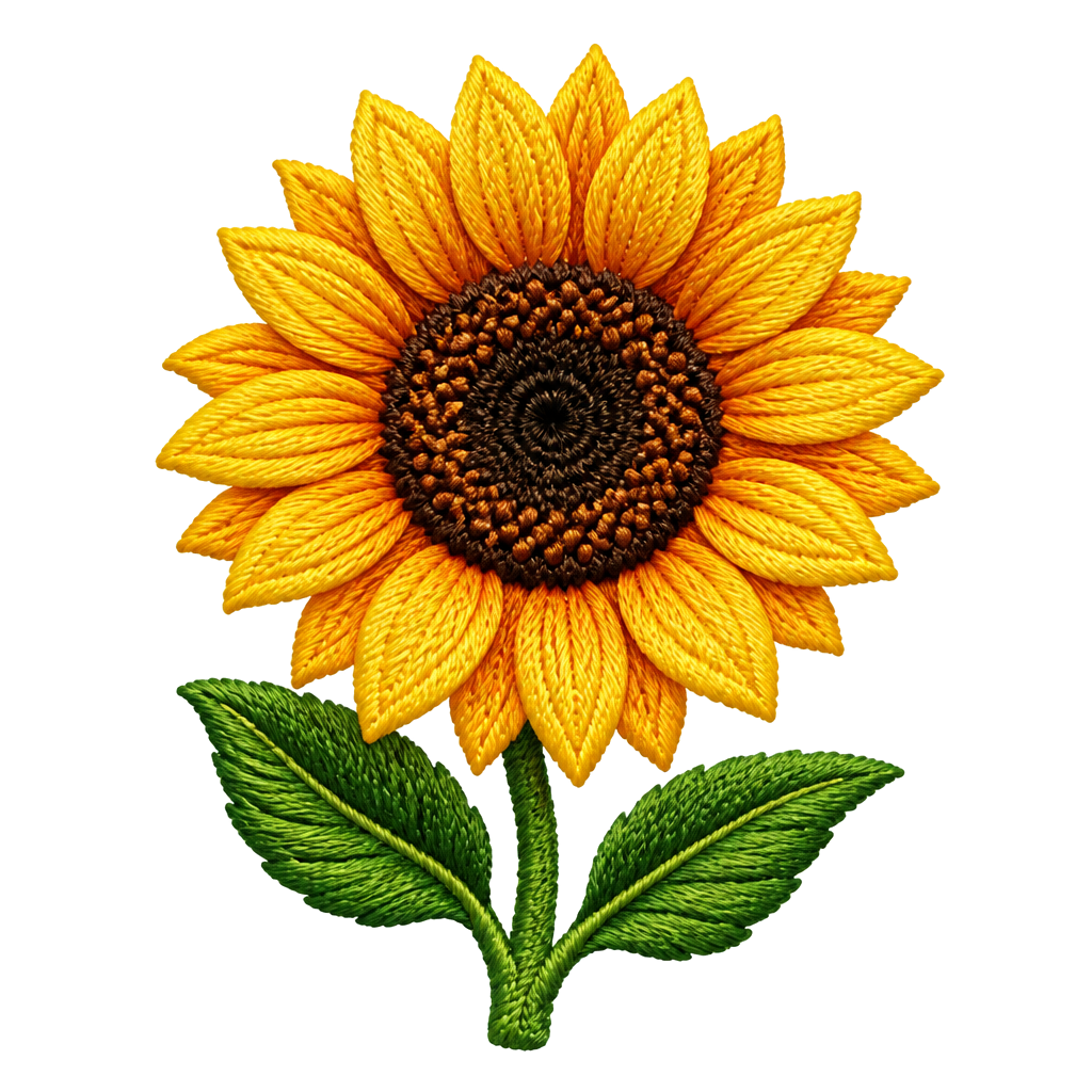 A sunflower thick with thread texture