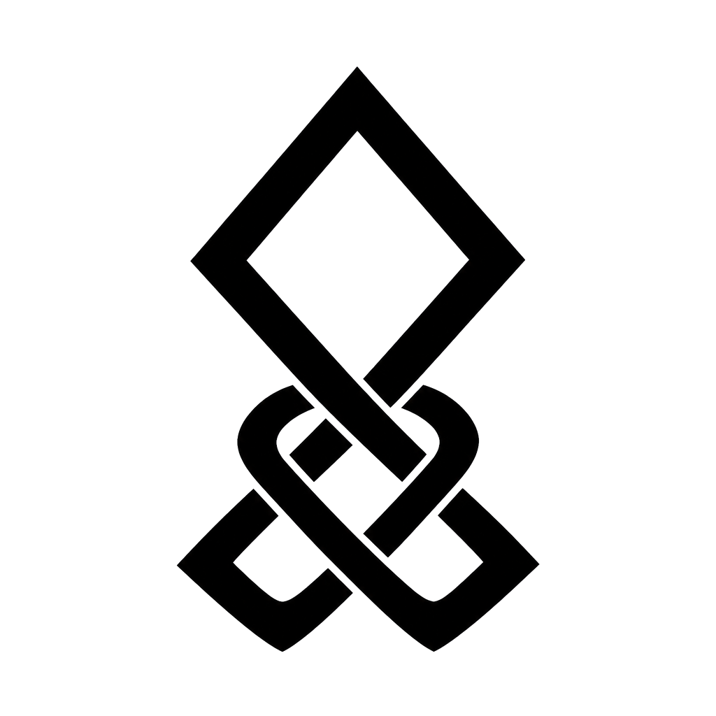 The Othala homeland rune knotted at its base