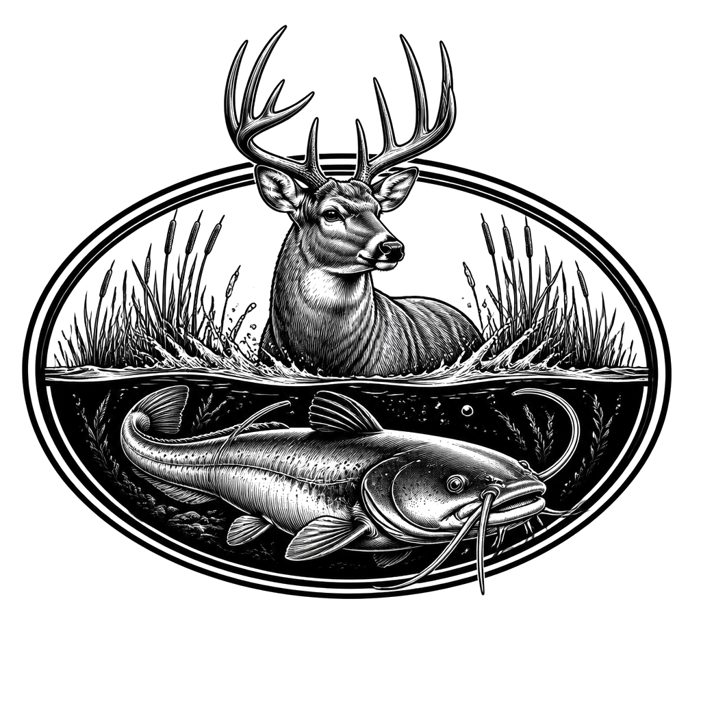 Ford emblem with deer and catfish within it