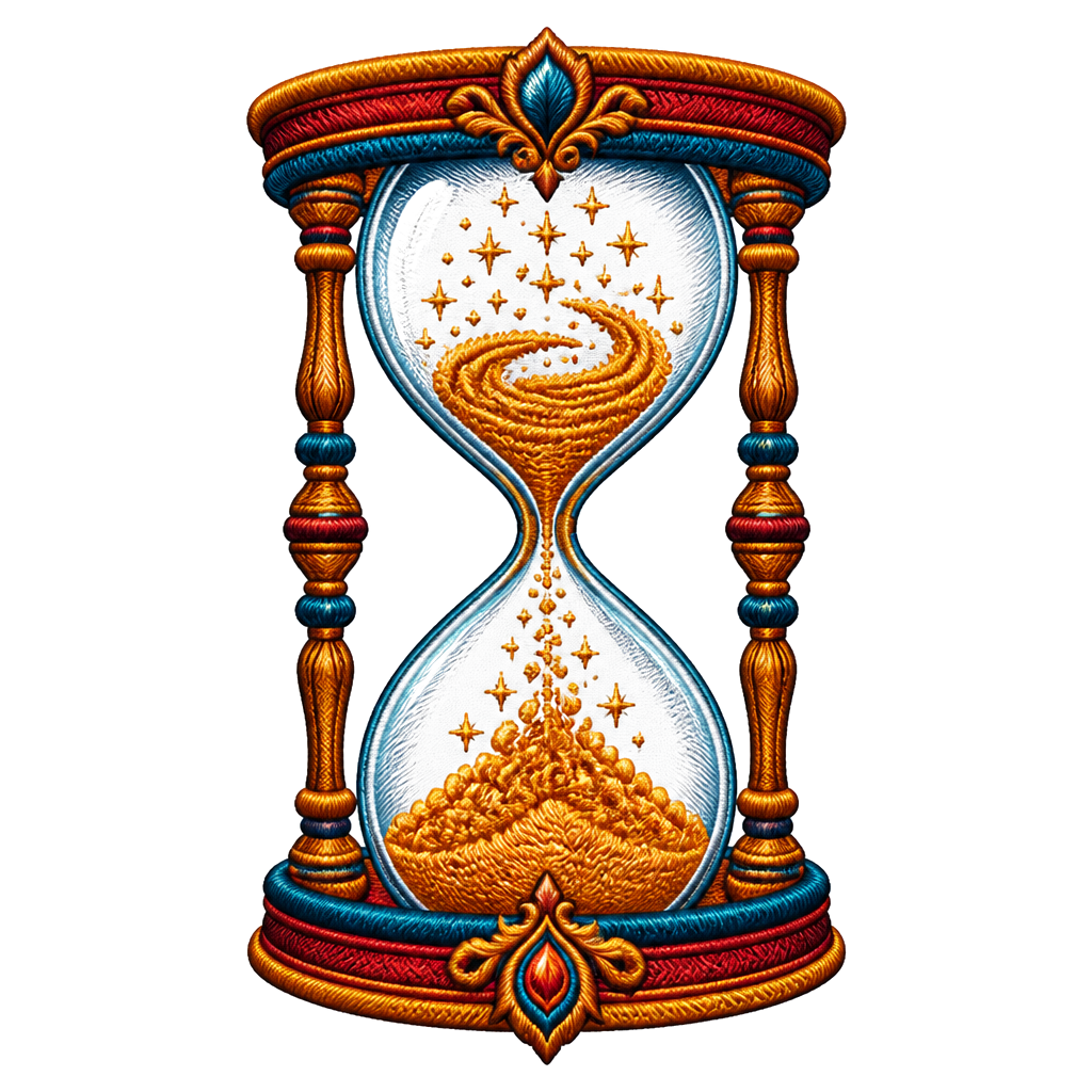 An hourglass where the sand falls upward