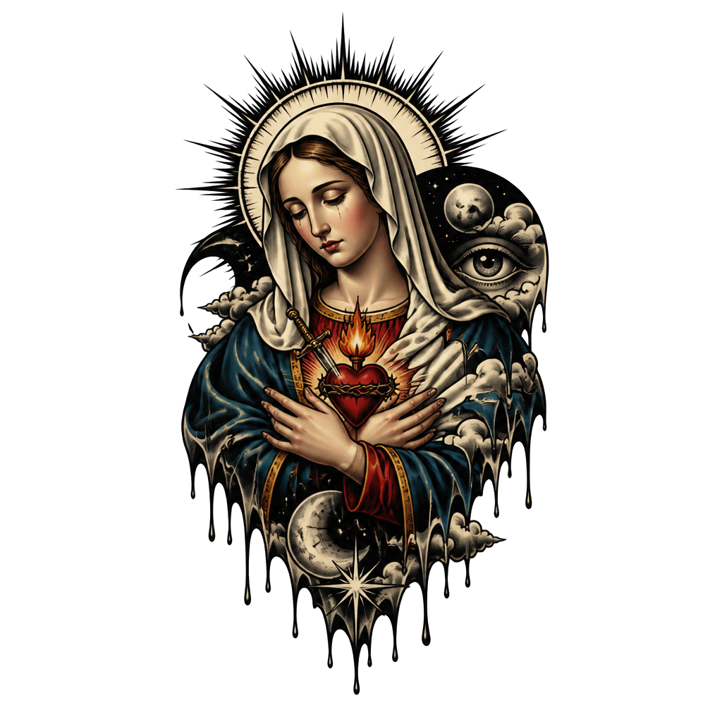 Real Bible picture of the Virgin Mary