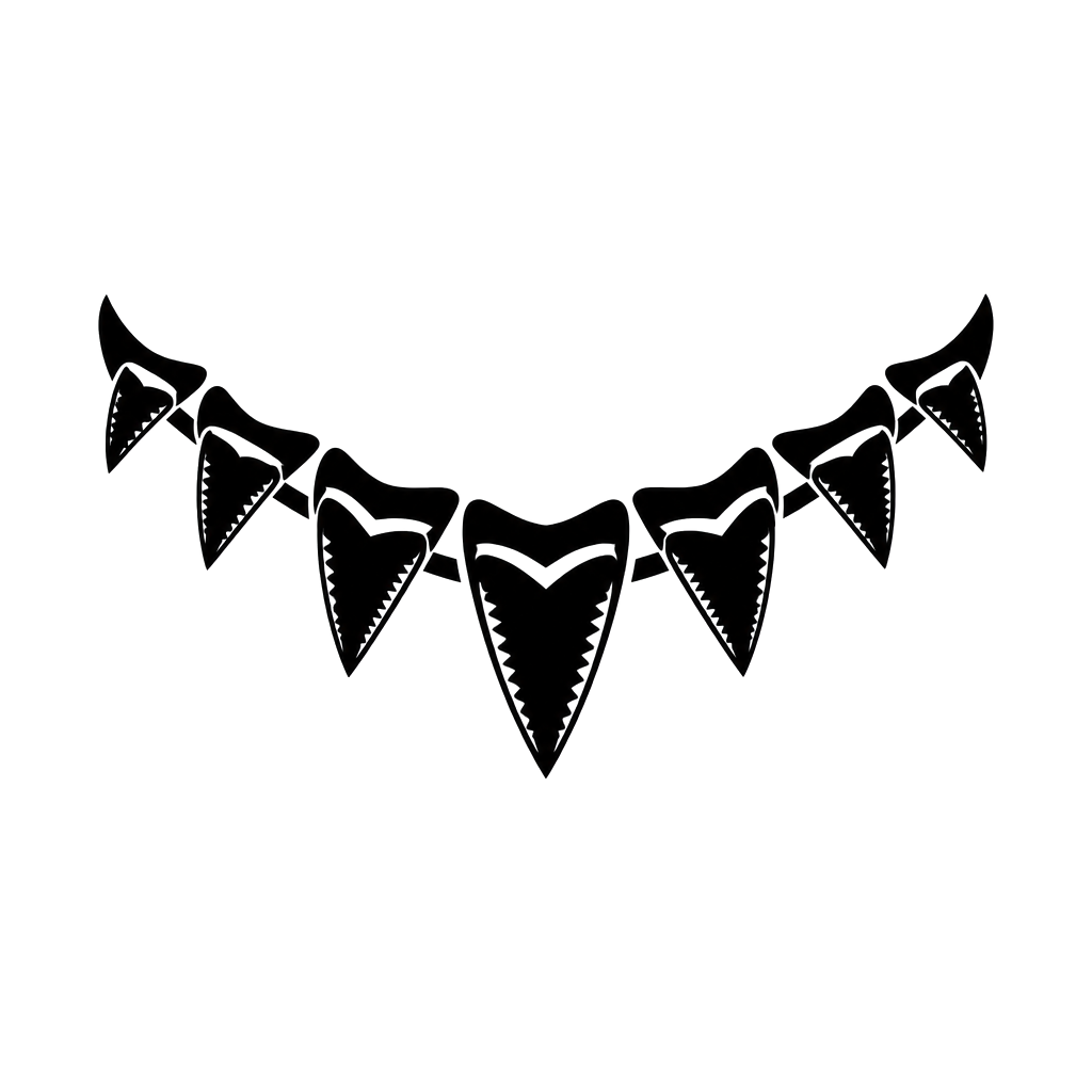 A chevron band of shark teeth