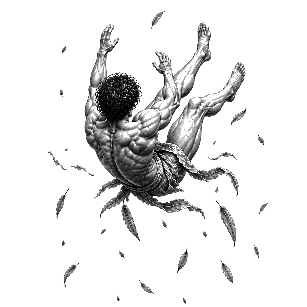 Un ange de style Icarus de la mythologie grecque qui tombe