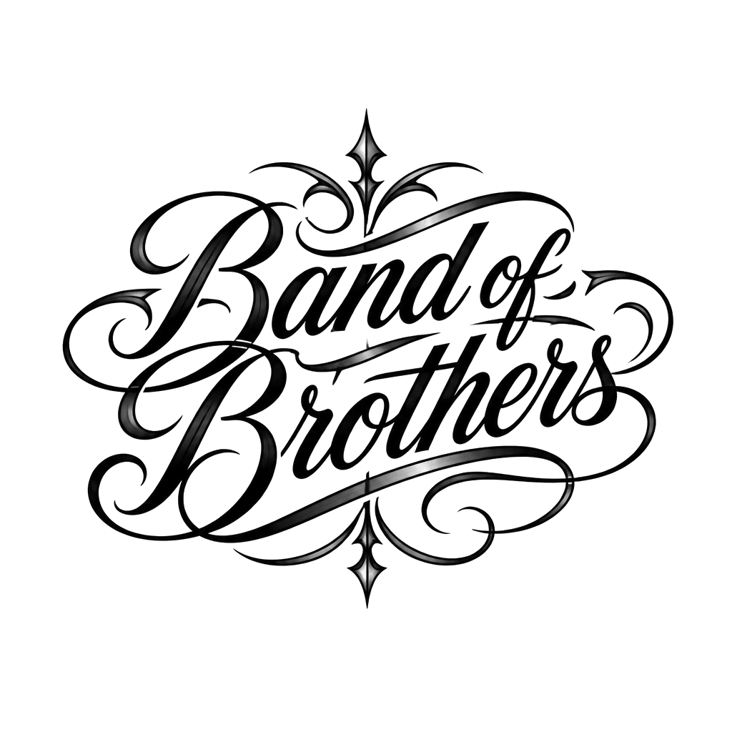 ‘Band of Brothers’ in cursive writing