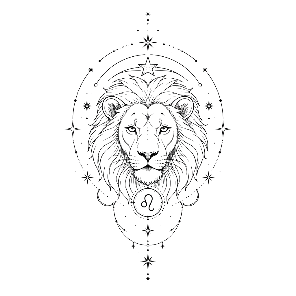 Celestial Leo Zodiac Tattoo