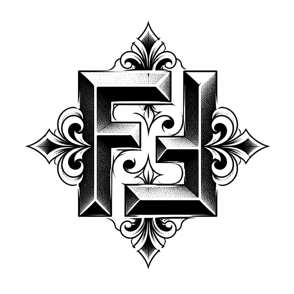 Interlocking double-F Fendi monogram, cleanly centered with balanced negative space.