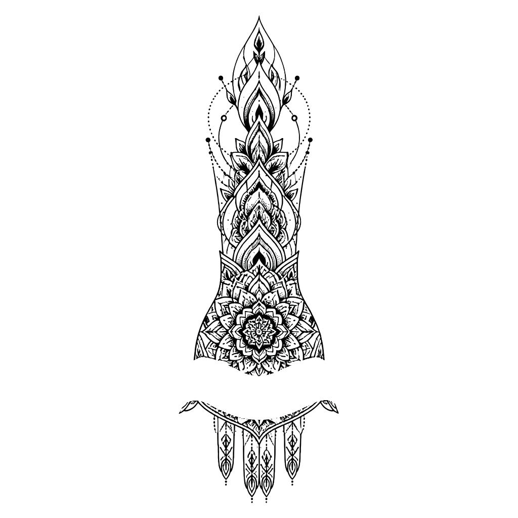 Ein Mandala für den Handrücken und dann den Unterarm hoch