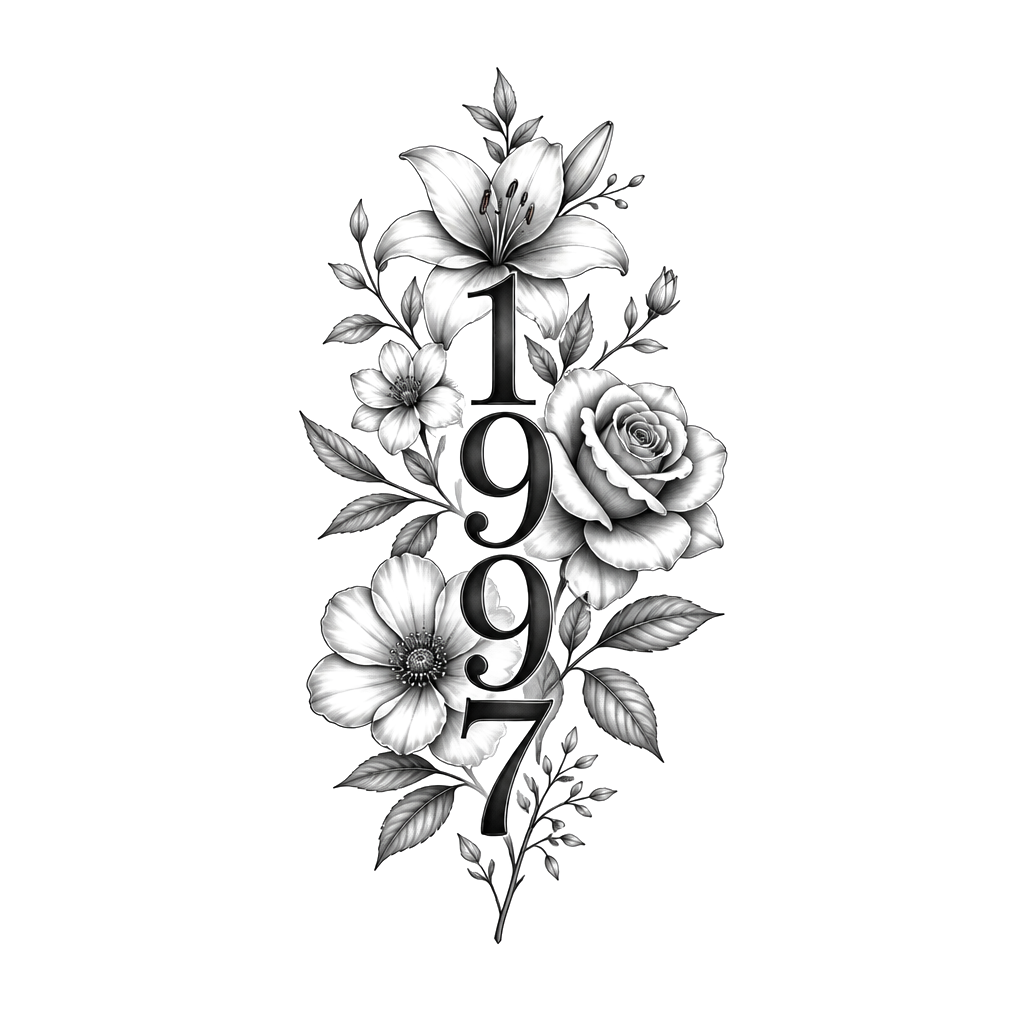 Flowers with years Numbers