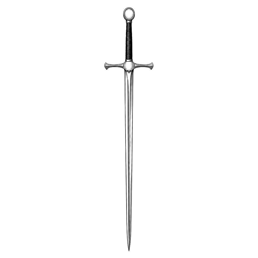 Sword, very thin, Templar style handle