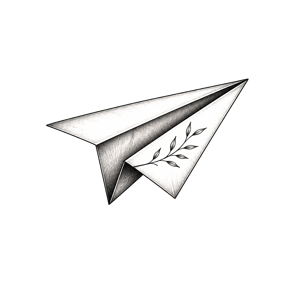 This is taken inspiration from the film dead poets society. 

A paper plane with Carpe diem written on it
