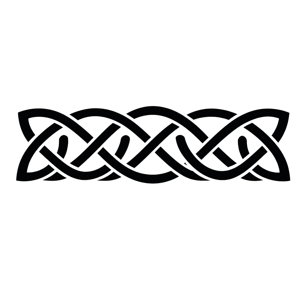 An armband of interlaced woven strands