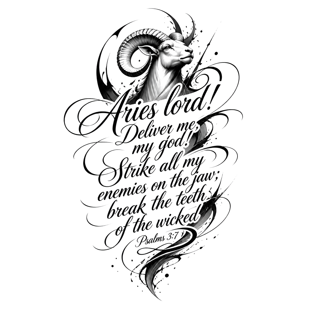 Aries lord! Deliver me, my god! Strike all my enemies on the jaw; break the teeth of the wicked 
Psalms 3:7