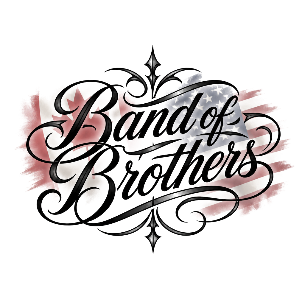 ‘Band of Brothers’ in cursive writing