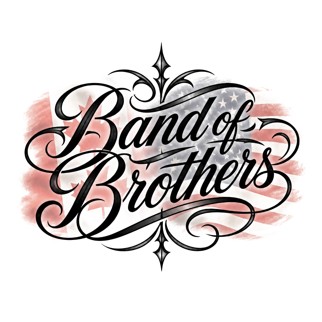 ‘Band of Brothers’ in cursive writing