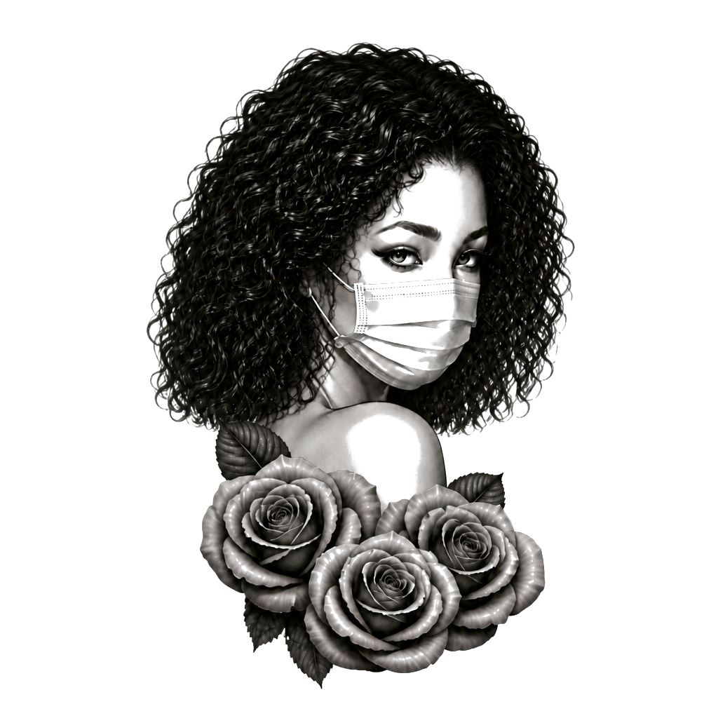 Women wearing a mask