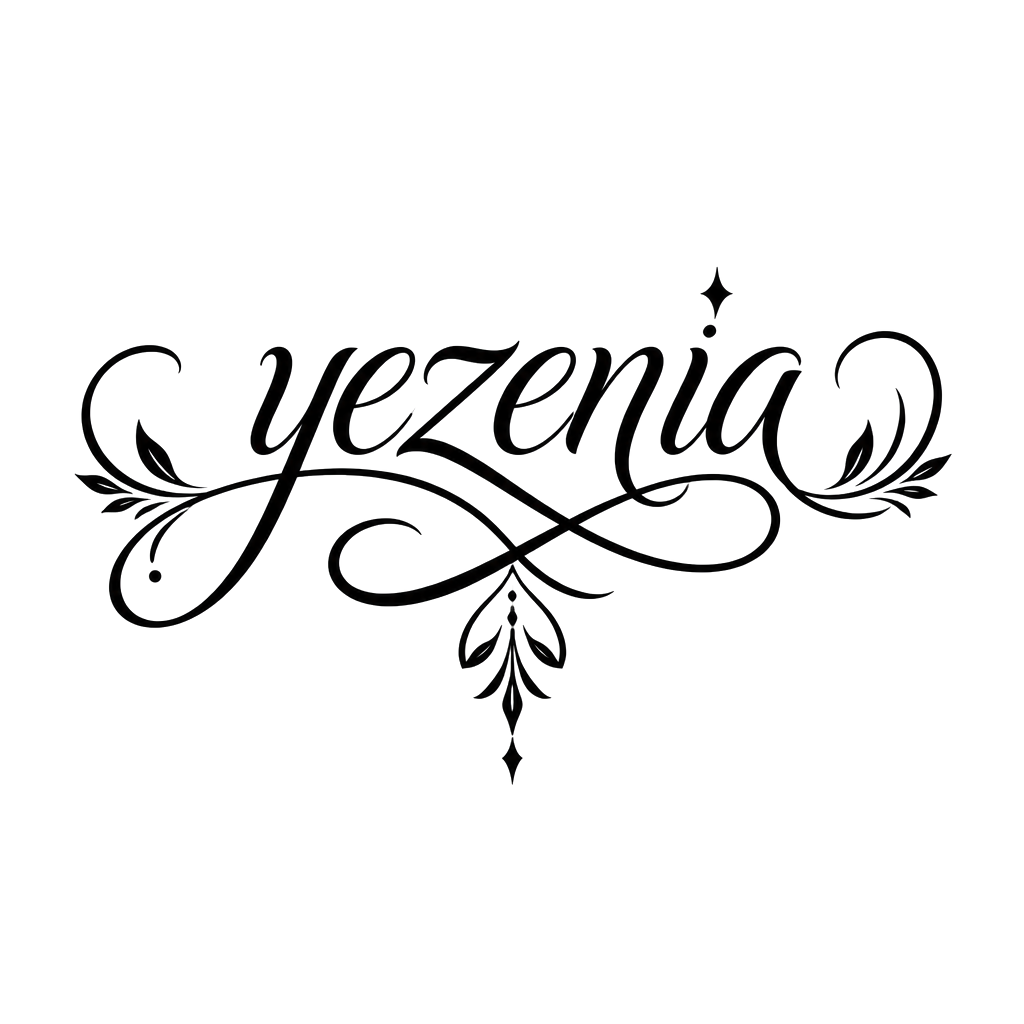make the name yezenia in nice font that the name spreads into a design