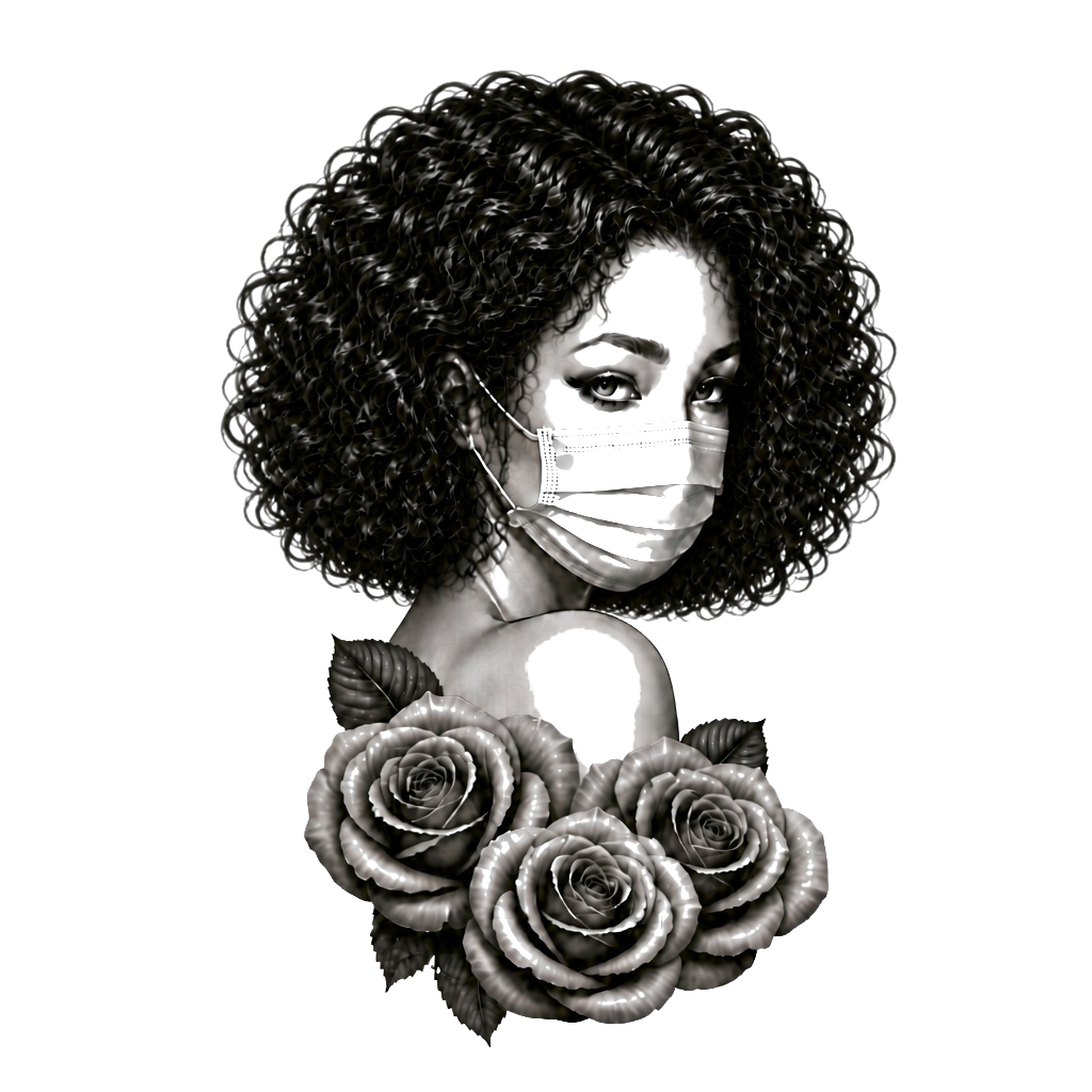 Women wearing a mask