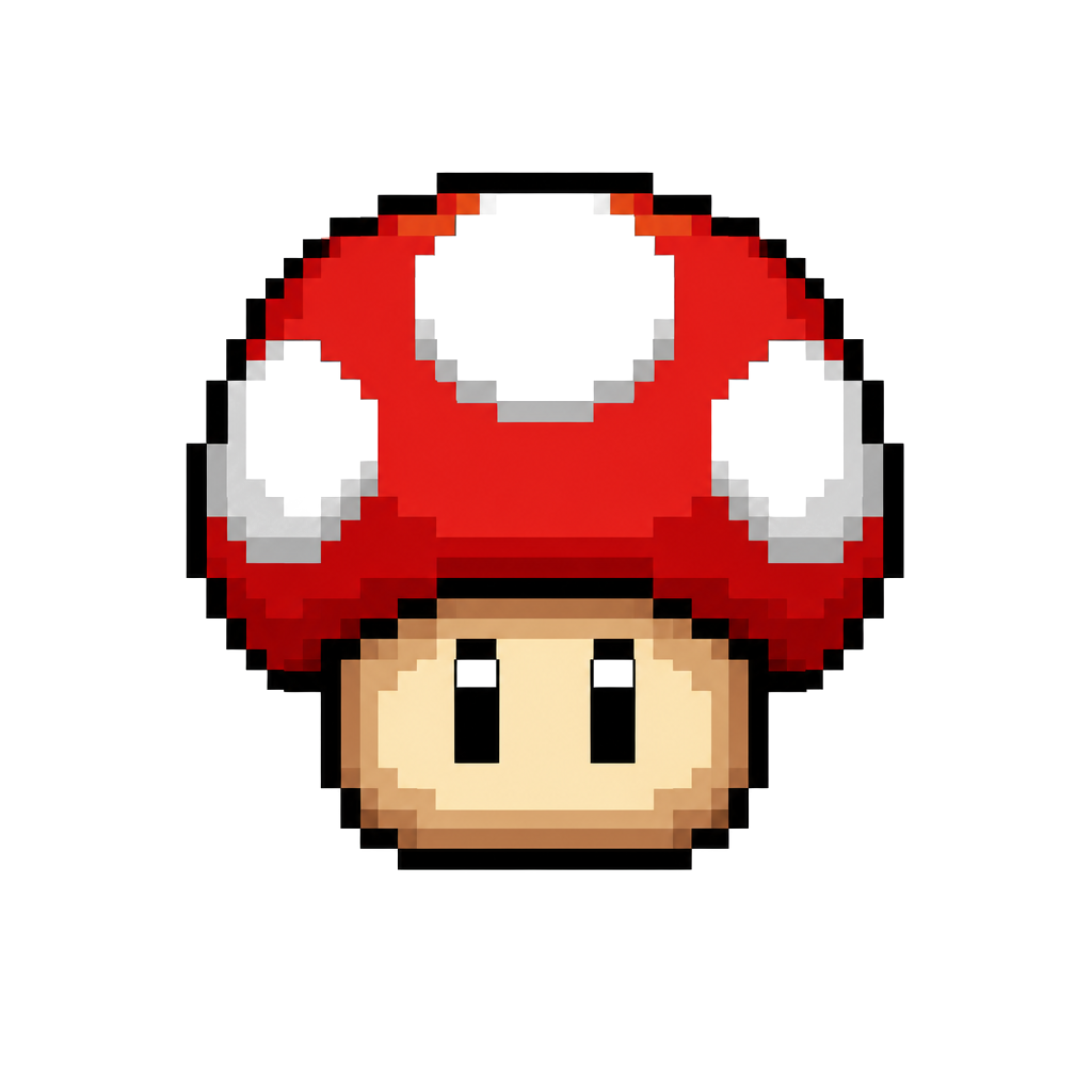 A mushroom from a side-scrolling world