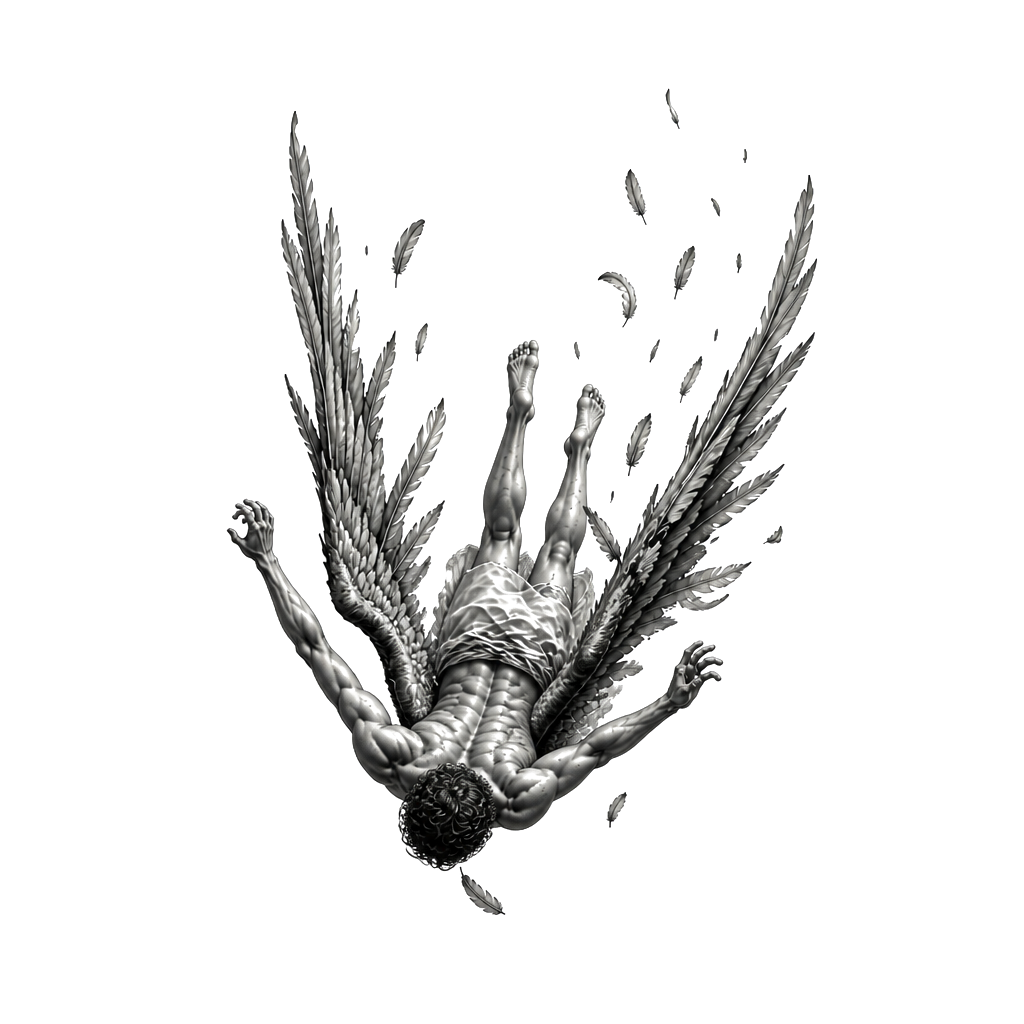 Icarus qui tombe du ciel