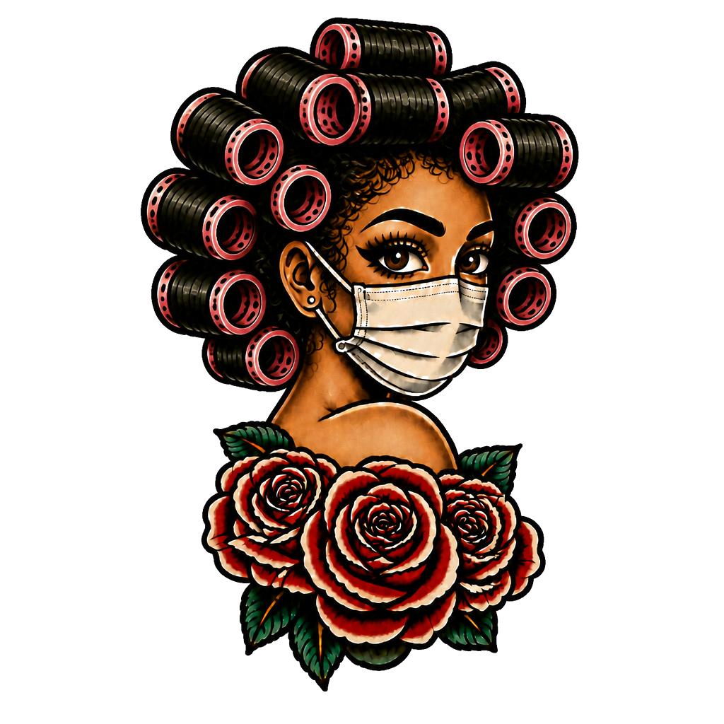 Women wearing a mask