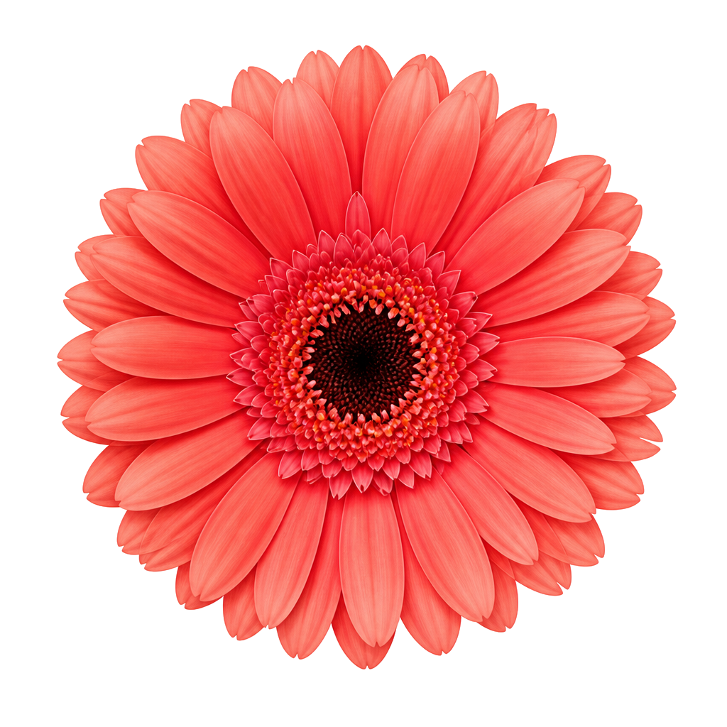 Mache ein Gerbera Blumen Motiv von oben