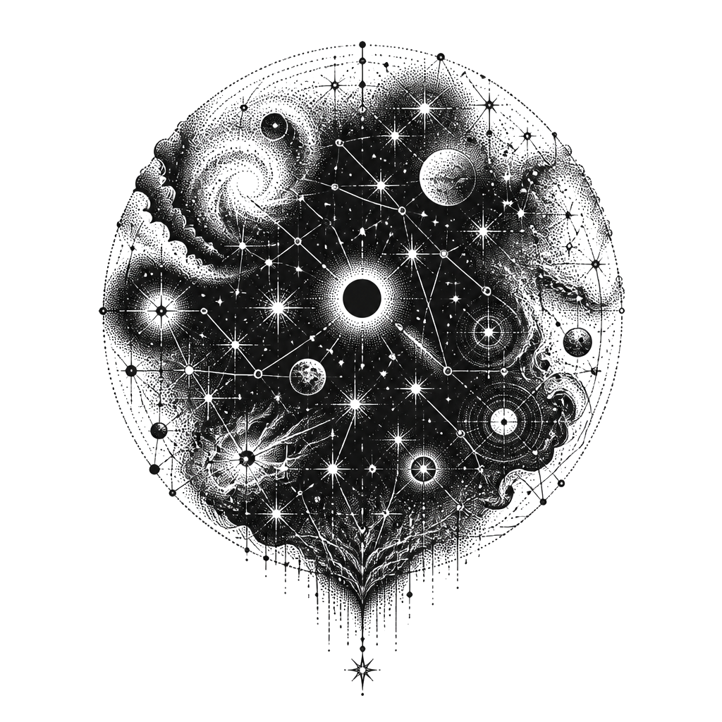 A constellation map of a sky that doesn't exist