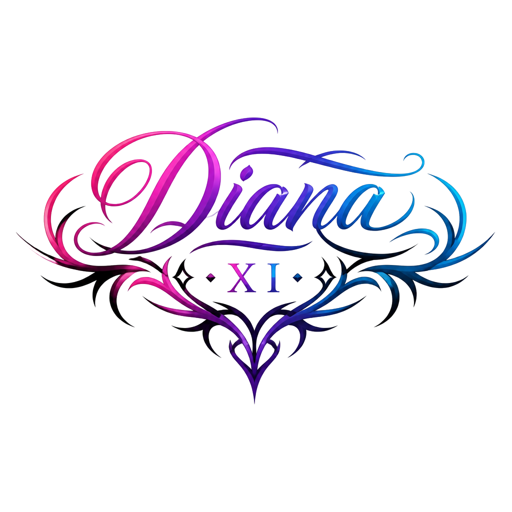 Diana with the date in the middle of her name on a forearm with date: 7.05.2023 but turn it into “X I”