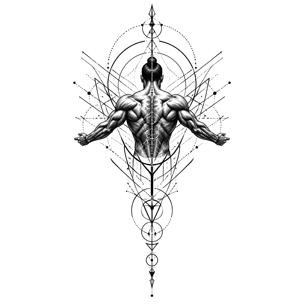 Want a tattoo that covers upper portion on my back down into the spine something showing strength