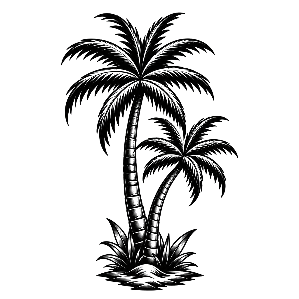 Palm trees to cover up a shamrock