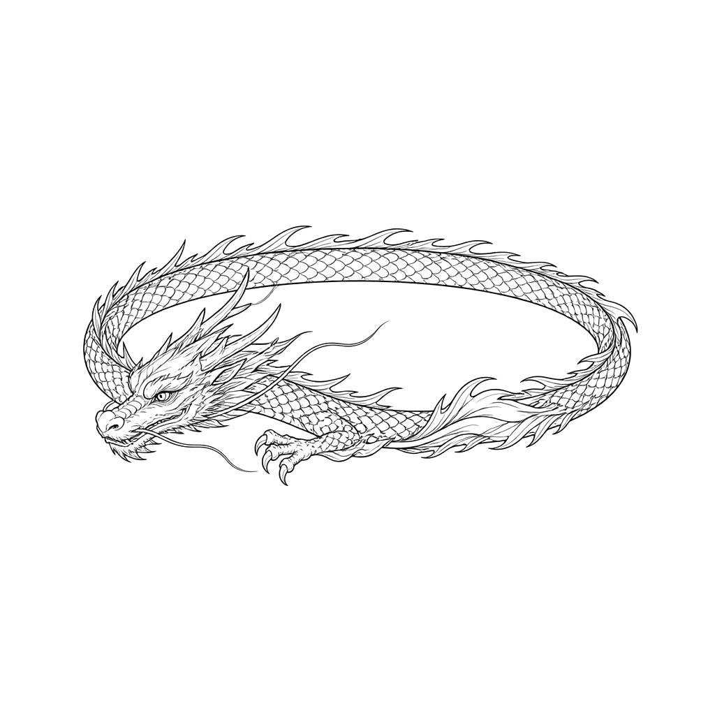 A dragon curling around the wrist like a bracelet