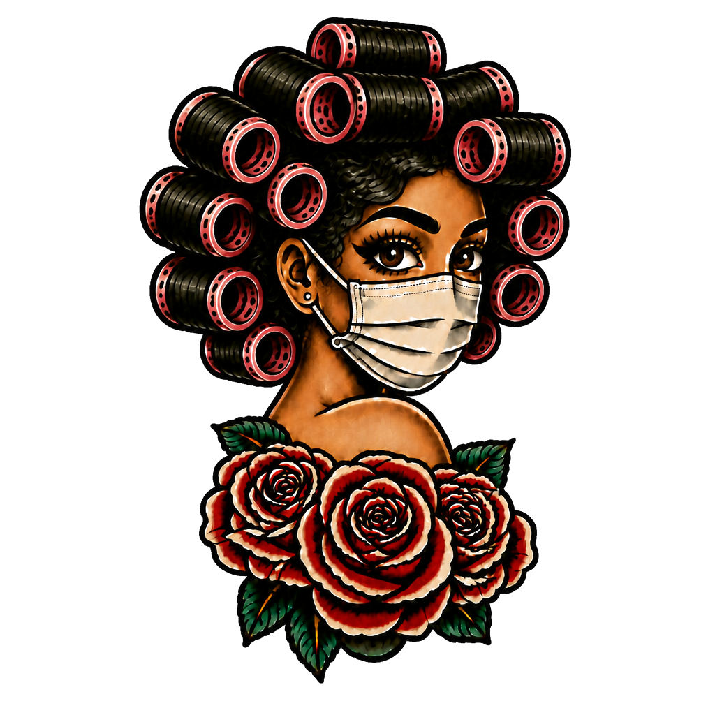 Women wearing a mask