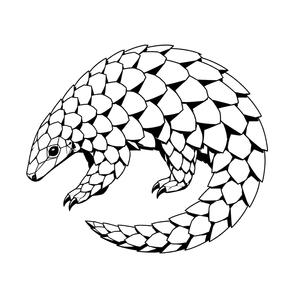A pangolin of tessellated scales