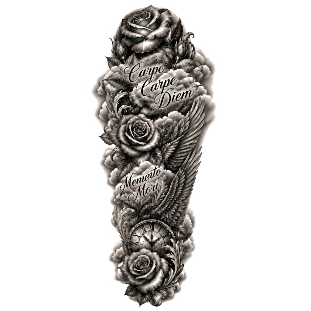 Ich will ein sleeve tattoo und da sollen auf jeden Fall Rosen drauf sein und dem Rest kannst du dir selbst aussuchen