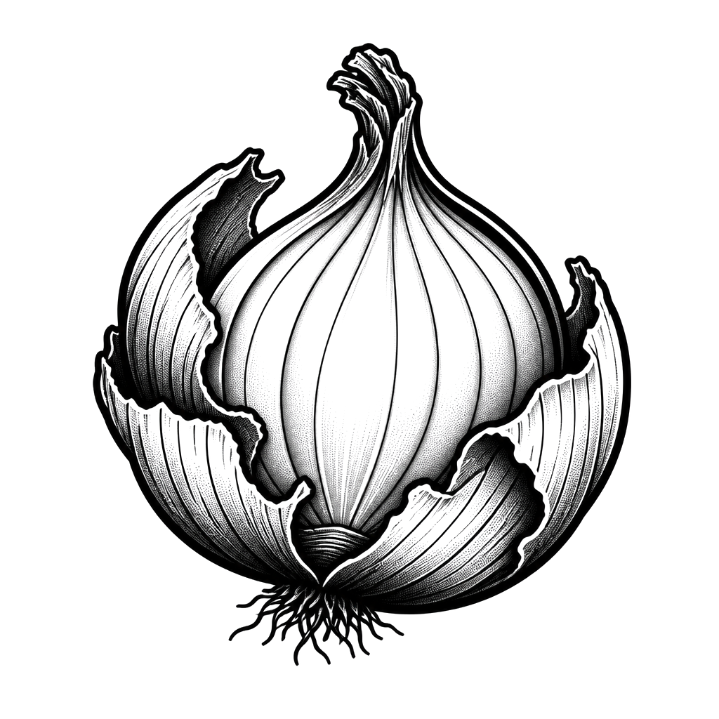 An onion that is peeled